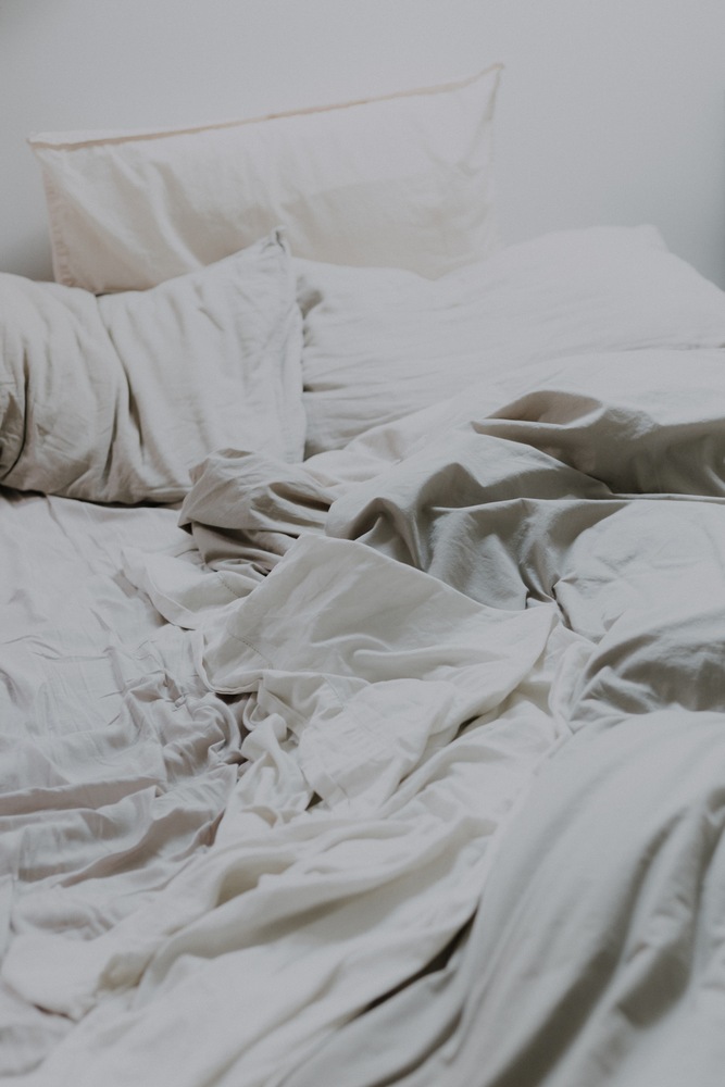 making bed mindfully